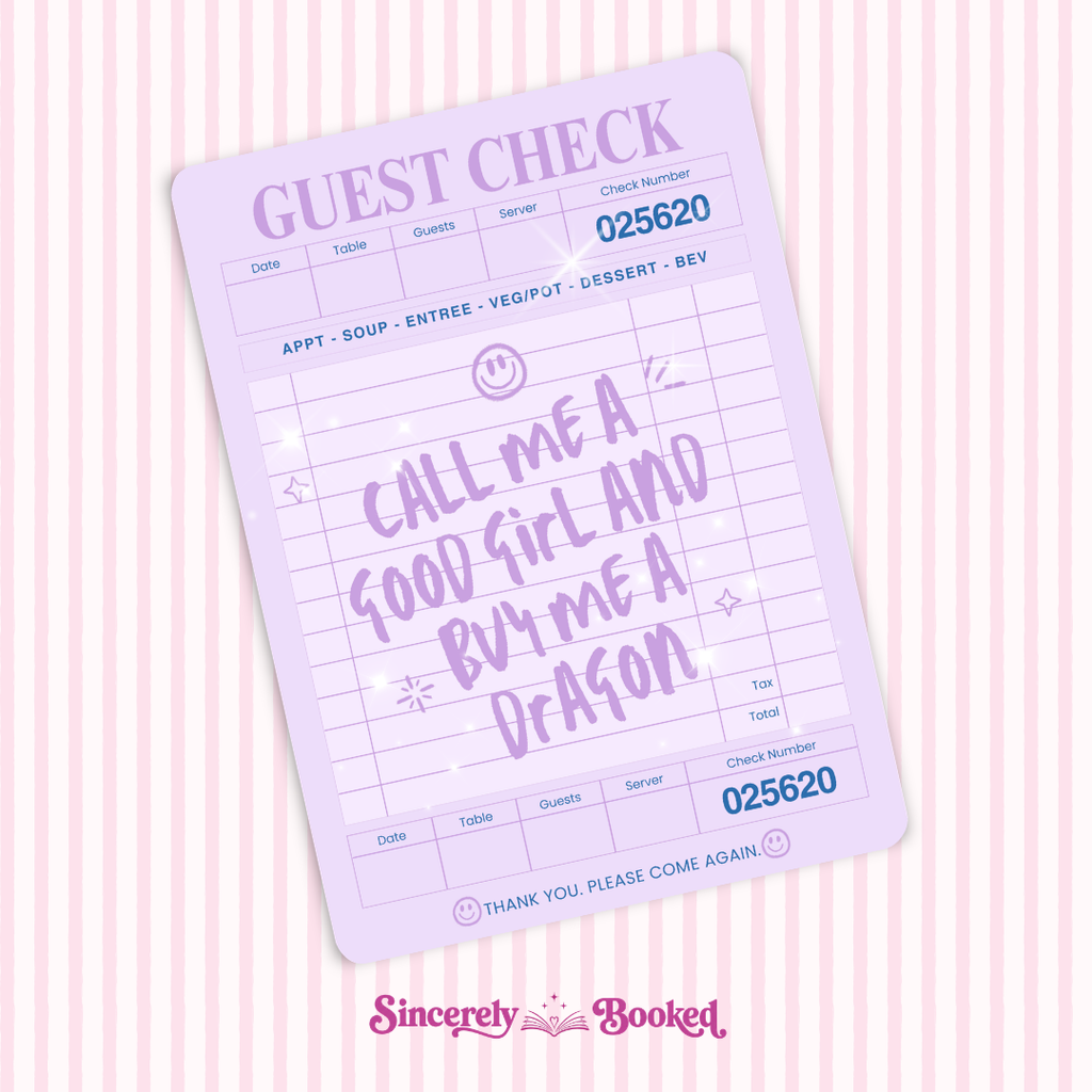 Guest List: Dragon Kindle Insert