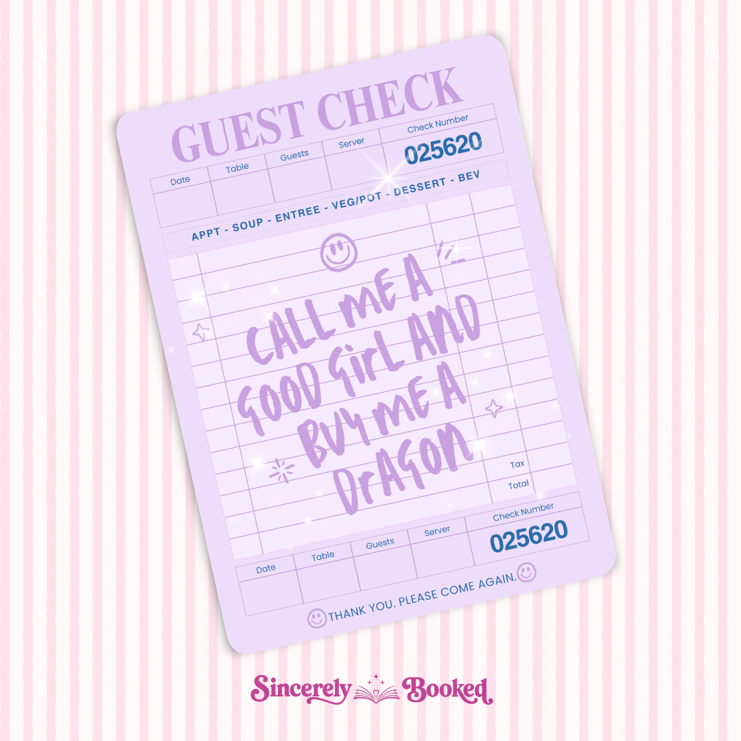 Guest List: Dragon Kindle Insert
