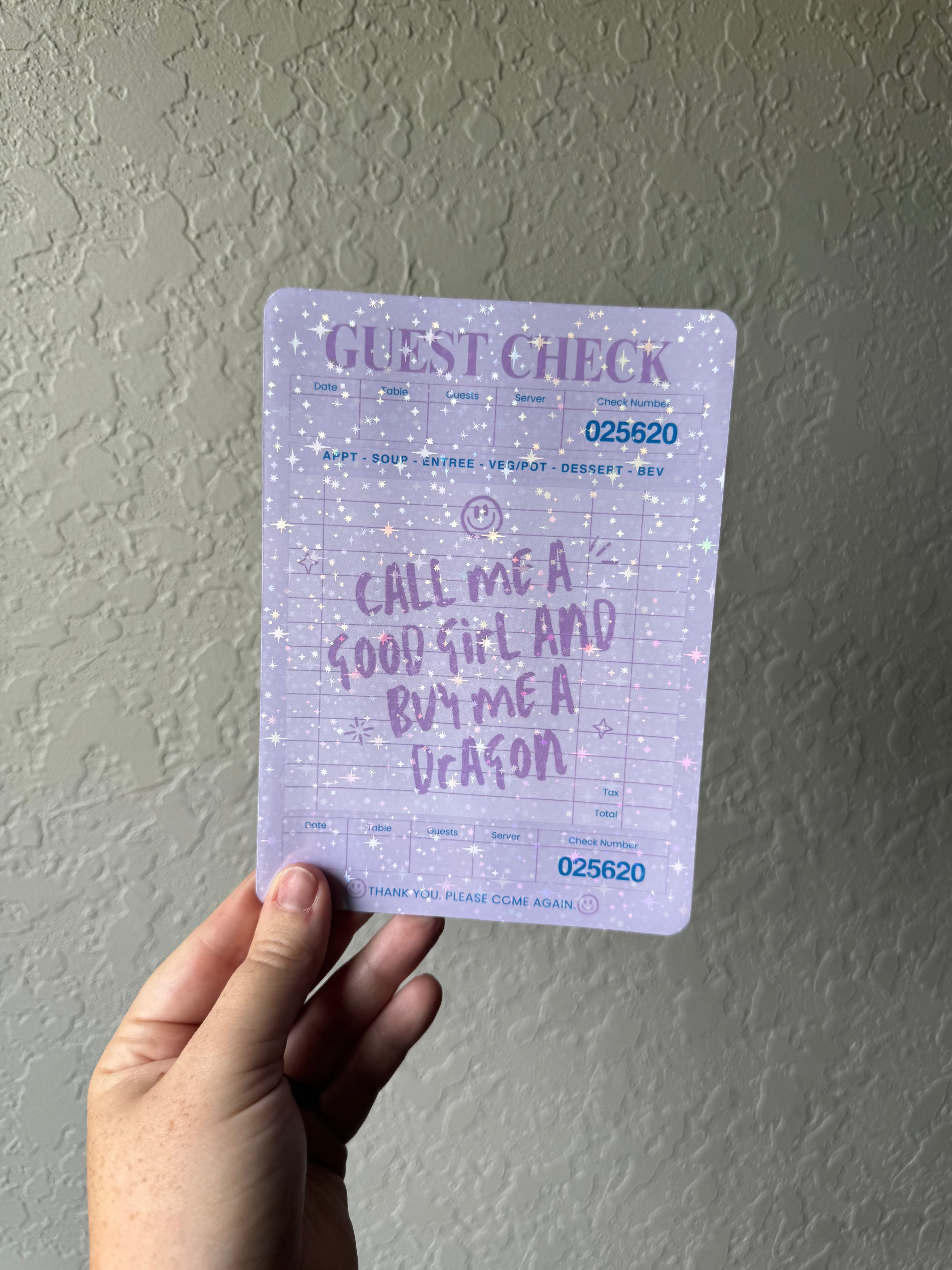 Guest List: Dragon Kindle Insert