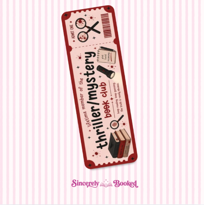 Ticket: Thriller/Mystery Bookmark