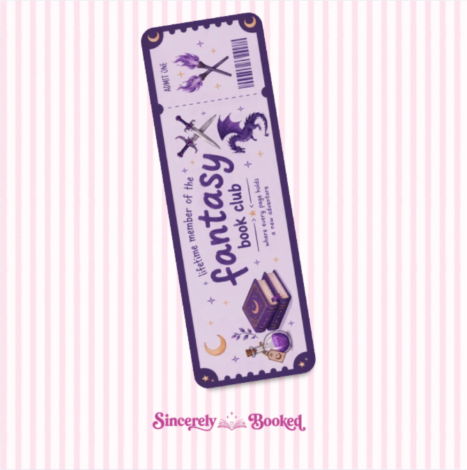 Ticket: Fantasy Bookmark